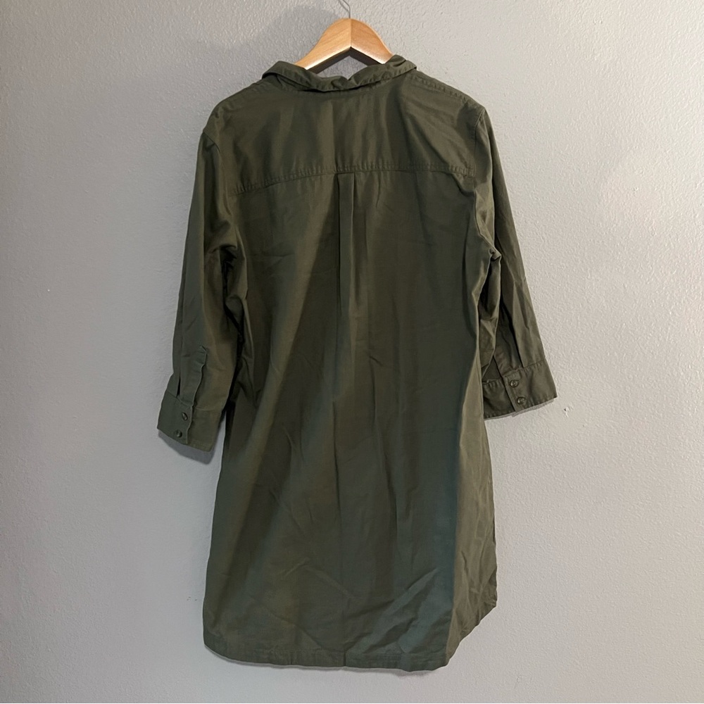 Karen Scott Olive Green Mini Shirt Dress XL - Picture 5 of 6